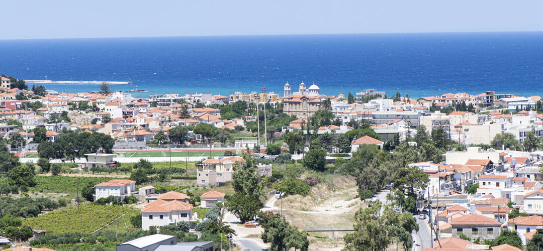 Vue panoramique sur Karlovasi (Palaio, Mesaio, Neo Karlovasi, Baie et Port)