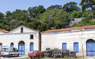 Tavernes in the Commercial Port of Malagari, Samos